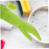 HAMPPLIES Non Slip Long Dishwashing Gloves with Granular Palm Oil Resistant Protective Kitchen Cleaning Gloves for Dishwashing Food Prep Gardening Extended for Wrist Protection Green view 2