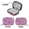 Eyanle Purple Poodles Hearts Rainbows Ribbons Travel Pill Organizer Case Box Container Weekly Portable Vitamin Medicine Holder Storage Bag with Zipper Removable view 4