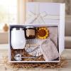 Geiserailie Gifts for Women Thinking of You Set Tea Gifts Set Birthday Basket Party Supplies Include Insulated Tumbler Fuzzy Sock Scented Candle Coaster Filter Sunflower Stirring Stick view 1