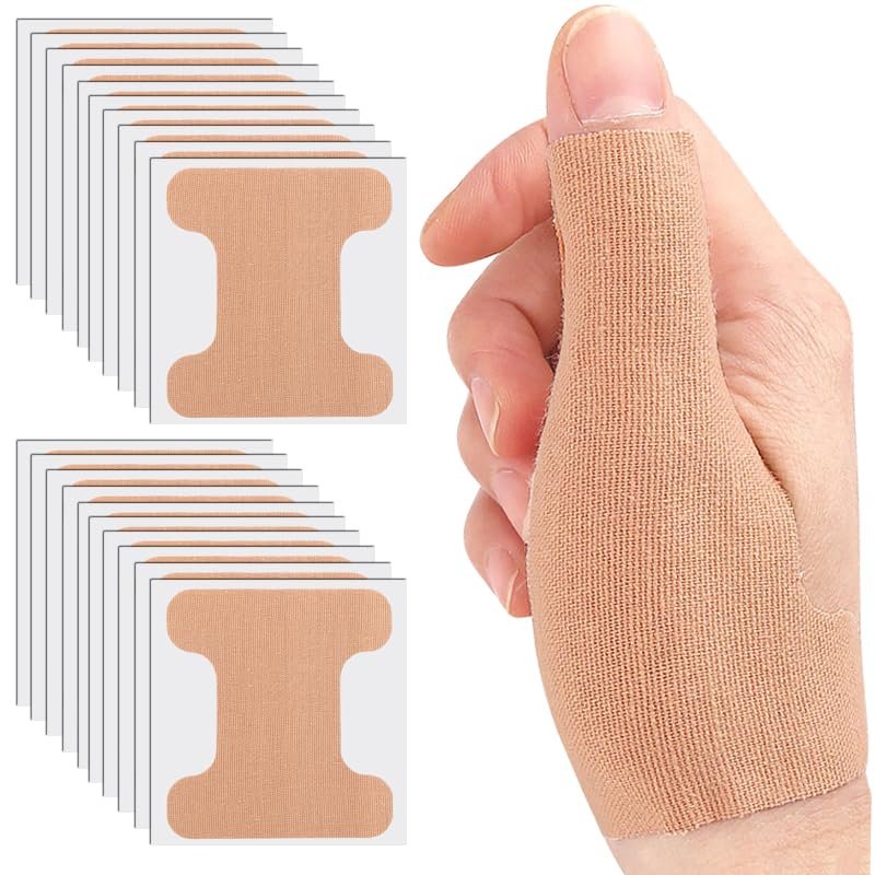 Thumb Support Tape for Arthritis, 20 Pcs Elastic Breathable Thumb Brace Wrap Athletic Tapes, Self Adhesive Thumbs Protecting Strap Finger Guard Patch Precut Kinesiology Tape for Thumb Joint Support