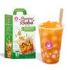 Os Bubble Peach Green Tea DIY Boba Kit with 3 Peach Syrup Packs & 3 Mango Popping Boba Make Fruity Bubble Tea at Home 3 Servings Included (Passion Fruit Green Tea) view 1