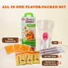 Os Bubble Peach Green Tea DIY Boba Kit with 3 Peach Syrup Packs & 3 Mango Popping Boba Make Fruity Bubble Tea at Home 3 Servings Included (Passion Fruit Green Tea) view 3