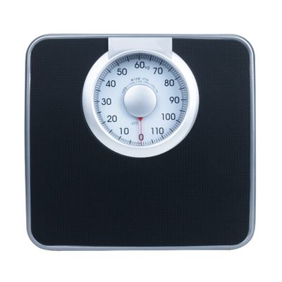Mechanical Bathroom Scale,Cold Rolled Steel Body Human Health Scale,Precision Rotating Dial Scale, Home/Yoga Room/GymBlack