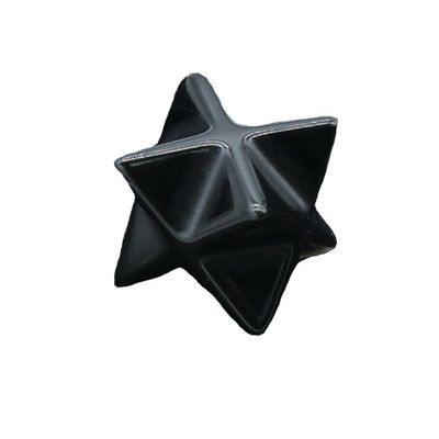 Merkaba Crystal - 0.75 Inches Metaphysical Merkaba Star for Meditation - Energetic Tetrahedron Crystal and Healing Stones for Spiritual Growth and Healing(Obsidian)