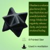 Merkaba Crystal - 0.75 Inches Metaphysical Merkaba Star for Meditation - Energetic Tetrahedron Crystal and Healing Stones for Spiritual Growth and Healing(Obsidian) view 2