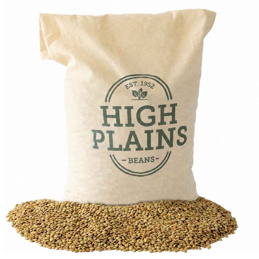 High Plains Beans Richlea Lentils, 10 lb Bag, Premium Green Lentils