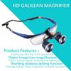 Magnifying Glass,Double Eyes Hands Free Headband Magnifier,Visor Glasses Magnifying-for Dental Medical Surgical,Jewelry Appraisal,Watch Repair and Miniature Engraving(2.5X) view 2