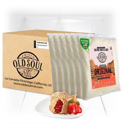 OldSoul Professional Taiyaki Waffle Mix | Crispy | Original Flavor | Dough Mix | GLUTEN FREE & VEGAN | 30 Lbs | 504 Waffles (30 Lbs, Gluten Free & Vegan)
