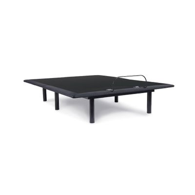 Signature Design by Ashley Head Up Only Foundation Traditional Adjustable Upholstered Head Base with Remote Control and USB Port, Queen, Black