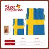 Longzehao Swedish flag Print Christmas Drawstring Gift Bags,Gift Wrapping Bag for Xmas Holiday Birthday Party view 4