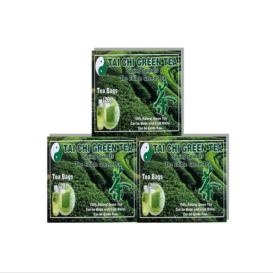 3 Boxes of 20 Tea Bags Spring Sprouts Tai Chi Green Tea