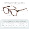 AIMISUV Reading Glasses for Women Men - Blue Light Blocking Magnifying Readers, Square Anti-Glare Computer Eyeglasses(Clear MIX4, 0.75X) view 4