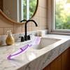 Jinshining Purple Premium Denture Cleaning Brush Set with Multi-Layered Bristles and Ergonomic Rubber Handle, Portable Denture Double Sided Brush for False Teeth Cleaning,Denture Brushes,Denture Care view 4