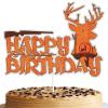 Hunting Cake Decoration for Birthday Parties Wild Animal Cake Decor for Hunter Theme Deer Hunting Cake Topper Wildlife Safari Party Supplies view 1