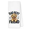 Forest Charge Funny Dog Dad Gift Kitchen Towel - Best Friend Themed Hand Towels for Dog Daddy from Wife or Kids - Unique Puppy Themed Decor for Kitchen & Bathroom, 16x24 Inch view 1