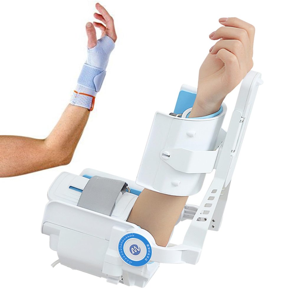 Arm Rehabilitation Trainer,Electric Elbow Joint Rehabilitation Device,Elbow Joint Rehabilitation Training Device Hinged Elbow Brace Arm Exerciser,for Stroke Hemiplegia Patients