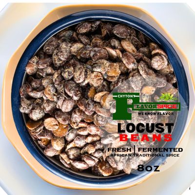 Feshly Fermented | Locust Beans 8oz | Dawadawa | African Traditional Spice | 1 Bowl.