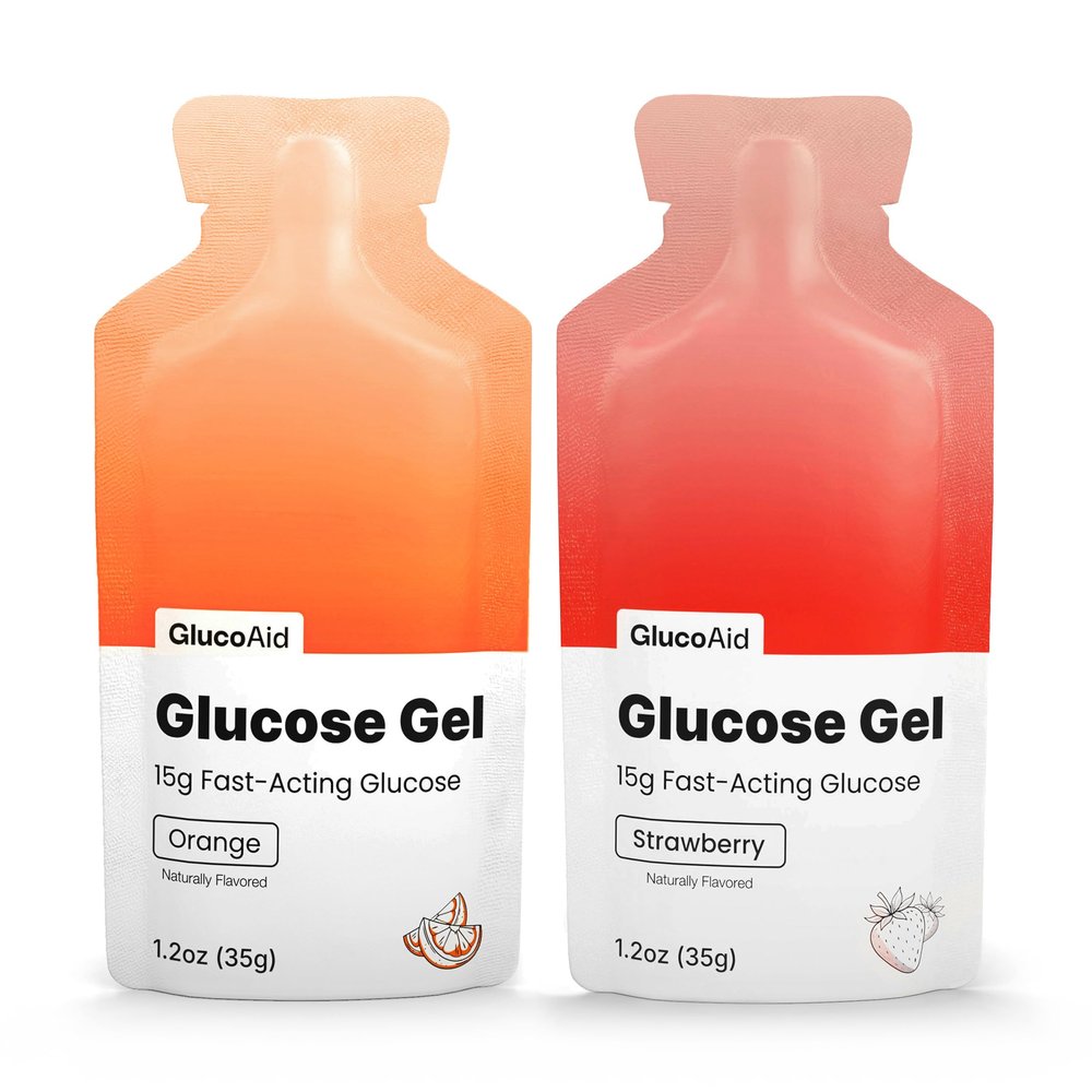 GlucoAid 15g Glucose Liquid Gel, Variety 20 Pack - Fast-Acting Liquid Glucose