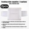 2PCS Breathable Feeding Tube Belt, Concealment and Comfortable Gastrostomy G Tube Accessories, Peritoneal Dialysis Belt with Mesh Sponge Pad Black Pd Belts Dialysis for Men Women Adults (White S) view 2