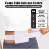 2PCS Breathable Feeding Tube Belt, Concealment and Comfortable Gastrostomy G Tube Accessories, Peritoneal Dialysis Belt with Mesh Sponge Pad Black Pd Belts Dialysis for Men Women Adults (White S) view 3