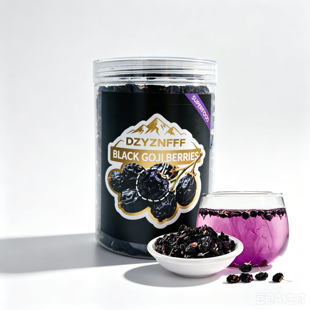Black Goji Berry (Black Wolfberry) | 200g (7.05oz) | Mildly Sweet with a Subtle Vanilla Note | 100% Pure, No Additives | Perfect for Hot & Cold Brewing