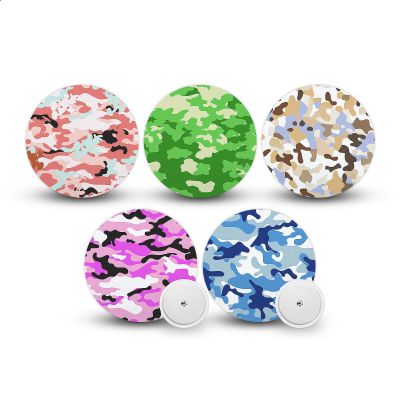 iFunyo 15Pack Libre 2 Sensor Covers Waterproof & Breathable Adhesive Patches for Libre 1/2/3,Plus & Lingo Hypoallergenic & Latex-Free Overpatch for 15 Days,Camo Styles