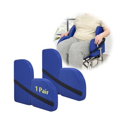 Mybow Wheelchair Lateral Support Cushions, Wheel Chair Lateral Support Pads, Wedge Cushion for Pressure Relief, Wheelchair Side Guards Padding for Elderly Prevents Side Slipping (1 Pair)