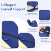 Mybow Wheelchair Lateral Support Cushions, Wheel Chair Lateral Support Pads, Wedge Cushion for Pressure Relief, Wheelchair Side Guards Padding for Elderly Prevents Side Slipping (1 Pair) view 2