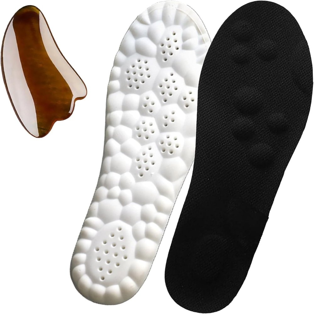 2025 New Insoles for Men/Women, Insole, Cloud Insole, Massage Insoles, Memory Foam with Arch Surpport | for All-Day Wear(1Black)