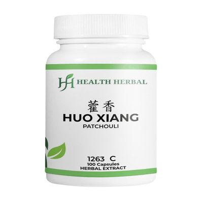 Health Herbal - HH1263C Huo Xiang/Patchouli, 100 Capsules/Bottle, 2 Bottles