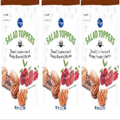 Dried Cranberries & Honey Roasted Pecans Salad Toppers (3 Bags, 3 oz. each)