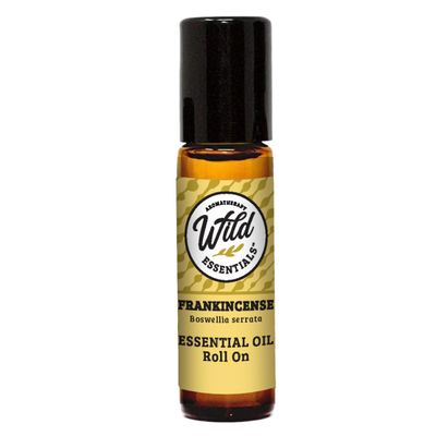 Wild Essentials Frankincense Essential Oil Roll On, 10ml, Pure, Premium Grade Essential Oils and Organic Jojoba Oil, Ready to Use, All Natural