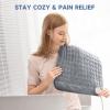 Heating Pad for Back, Abdomen, Legs and Shoulders, 33"x17" Extra Long Electric Heat Pad with 6 Temps & Auto Shut-Off, Moist/Dry Heat, Soft Flannel, Gift for Women & Men view 2