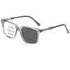 HOOBAY Photochromic Progressive Multifocus Reading Glasses Men Women,Metal Spring Hinges Anti Glare UV400 Protection Cheaters Reader (Translucent Gray, 1.0, x) view 1