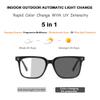 HOOBAY Photochromic Progressive Multifocus Reading Glasses Men Women,Metal Spring Hinges Anti Glare UV400 Protection Cheaters Reader (Translucent Gray, 1.0, x) view 2