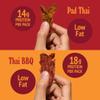 Bangkok Bites Vegan Jerky Variety Pack (Thai BBQ + Pad Thai), Real Ingredients, High-Protein, Low Fat, Plant-Based Snacks, Non-GMO Soy, Chewy Texture, Natural, No Artificial Flavors, 2 oz (6-Pack, Pad Thai & Thai BBQ) view 4