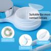 CQSYWQING 1 PACK Contact Lens Case Kit, Attached 2Pcs contact lens cases can be replaced, Daily Outdoor Use (Silver) view 3