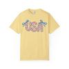 USA Floral Patriotic Comfort Colors Butter view 1