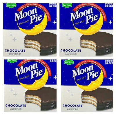 Marshmellow-Cookies Double Decker Snack Pies, Mini Size, Back to School, 32 Count, 2.75 oz (Chocolate)