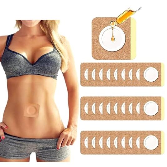 36pcs Castor Oil Organic Cotton Disposable Self-Adhesive Belly Button Patches Pads Replacement Universal Navel Stickers Seepage Resistant Protectors