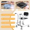 Patient Lift Transfer Chair,180 Split Seat, Hydraulic Patient Lift, Portable Transfer Chair,with Wheels, for Home Adults Disabled Easy to Use, Weight Capacity 440 Lb Orange view 3