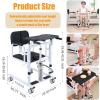 Patient Lift Transfer Chair,180 Split Seat, Hydraulic Patient Lift, Portable Transfer Chair,with Wheels, for Home Adults Disabled Easy to Use, Weight Capacity 440 Lb Orange view 4