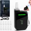 Portable High Tester Keychain, USB Rechargeable, 3-Color & Time Reminder, 10 Mouthpieces, Dark Gray view 1