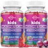 2 Pack Kids Magnesium Glycinate Gummies - Magnesium Gummies with L-Theanine, Chamomile, Licorice, Vitamin B6, D for Kids & Adults Sleep, Stress, Muscle Relief & Nerve Bone - Sugar Free Grape view 1