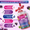 2 Pack Kids Magnesium Glycinate Gummies - Magnesium Gummies with L-Theanine, Chamomile, Licorice, Vitamin B6, D for Kids & Adults Sleep, Stress, Muscle Relief & Nerve Bone - Sugar Free Grape view 4