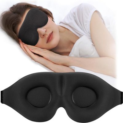 3D Sleep Eye Mask Ultra Soft & Comfortable Light-Blocking Eye Cover for Travel, Sleep, Meditation, and Relaxation