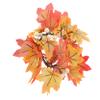 ABOOFAN Harvest Festival Fall Candle Wreath with Maple Leaves Sunflowers Pumpkins Berries Lightweight Silk PE Material Candle Ring for Indoor Outdoor Table Centerpiece Party Decor view 1