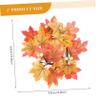 ABOOFAN Harvest Festival Fall Candle Wreath with Maple Leaves Sunflowers Pumpkins Berries Lightweight Silk PE Material Candle Ring for Indoor Outdoor Table Centerpiece Party Decor view 2