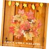 ABOOFAN Harvest Festival Fall Candle Wreath with Maple Leaves Sunflowers Pumpkins Berries Lightweight Silk PE Material Candle Ring for Indoor Outdoor Table Centerpiece Party Decor view 4