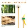10 Pcs Bamboo Ear Cleaner Set - 5 Cute Doll Spoons & 5 Goose Feather Picks, Gentle Ear Wax Remover Tools for Adults/Kids, Chinese Style Home/Travel Kit view 3